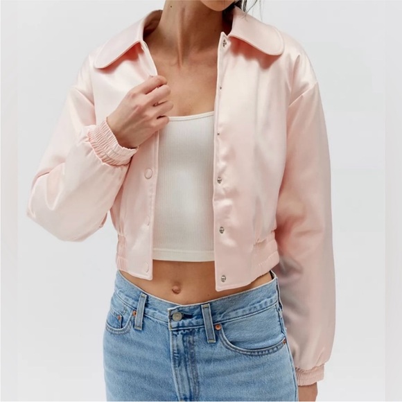 Urban Outfitters Jackets & Blazers - Urban Outfitters Light Pink Bomber Jacket